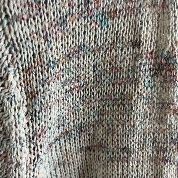 J. Jill Marled Multicolor cream Knit Button Front Cardigan Sweater large - Picture 8 of 13
